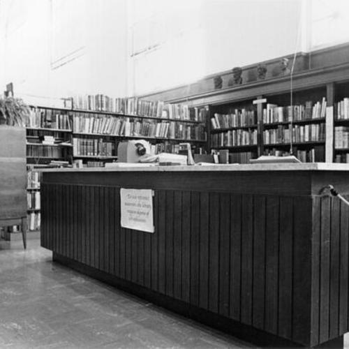 [Reference desk in Literature Department at the Main Library]