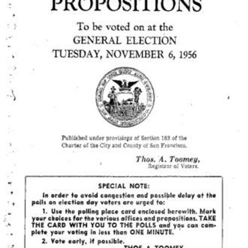 1956-11-06, San Francisco Voter Information Pamphlet