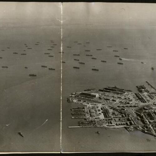 [Aerial view of Hunters Point Naval Shipyard]