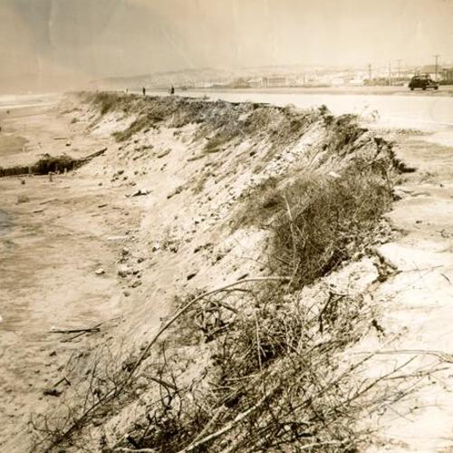 [Sand drift and erosion along Ocean Beaches Great Highway]