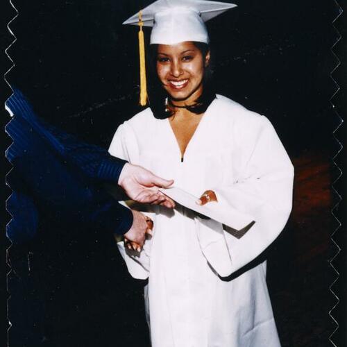 [Candice Dee Marie's graduation photo from South San Francisco High School]