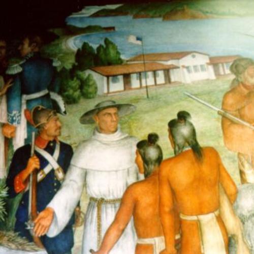 [Mural scene from the Presidio located in the Presidio Chapel]