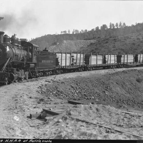 [Hetch Hetchy Railroad at Rattlesnake, Engine #3]