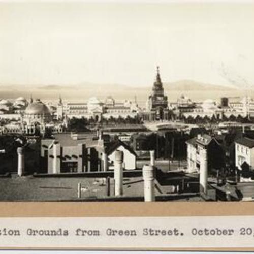 Exposition Grounds from Green Street. October 20, 1914