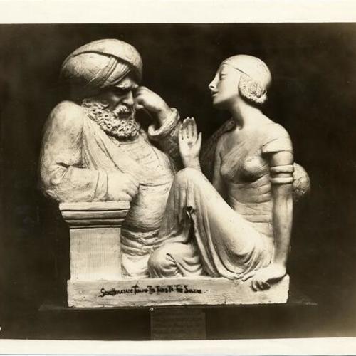 ["Scheherazade Telling the Tales to the Sultan" by Edith Woodman Burroughs from the Panama-Pacific International Exposition]