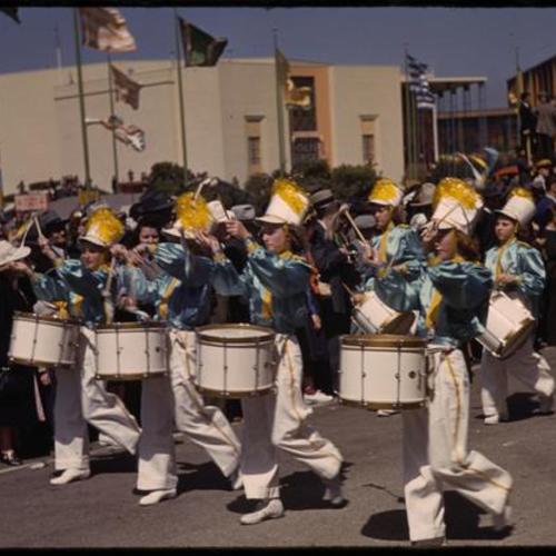Marching bands at exposition parade