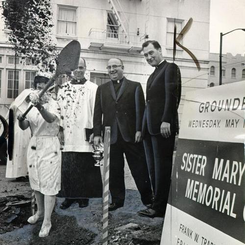 [Ground-breaking ceremony for the Sister Mary Philippa Memorial Clinic at St. Mary's Hospital]