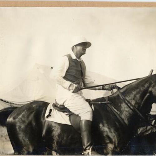 [Polo player at the Panama-Pacific International Exposition]