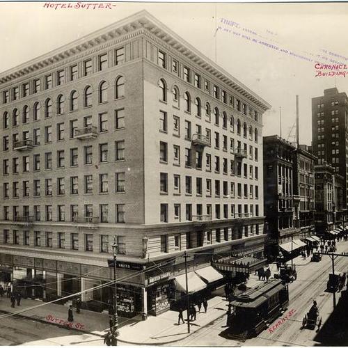 [Sutter Hotel at Kearny and Sutter streets]