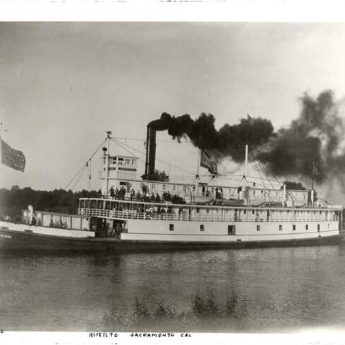 [J.D. Peters Steamboat on San Joaquin river to Sacramento]