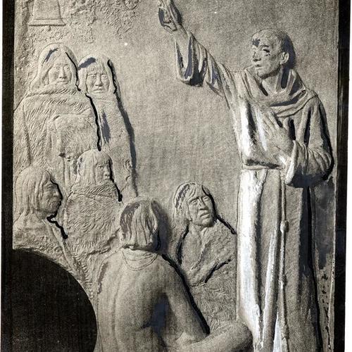[Relief sculpture 'The Missionary' at Native Sons of the Golden West building]