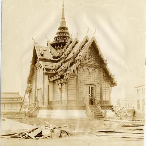 [Construction of Pavilion of Siam at the Panama-Pacific International Exposition]