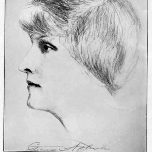 [Sketch of Gertrude Atherton by Dorothy Donnelly]