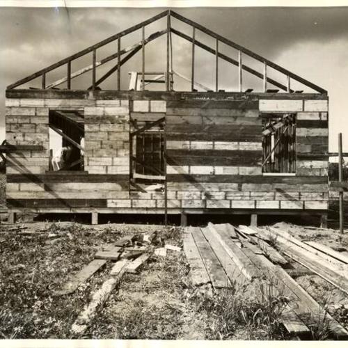 [Summer home under construction for suspended superintendent E.A. McMannus]