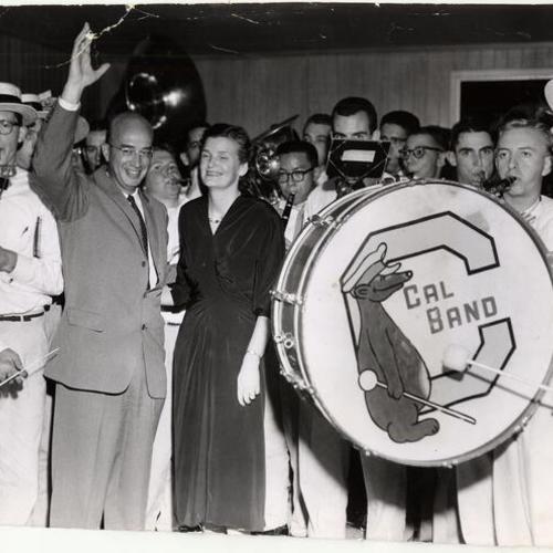 [Clark Kerr with members of the Cal band]