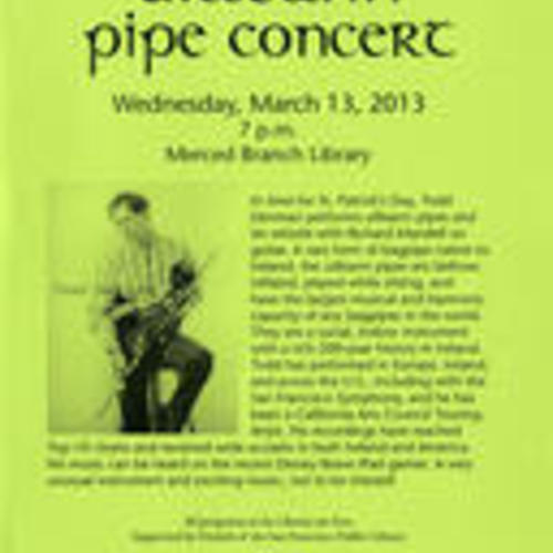 Uillean Pipe Concert flyer
