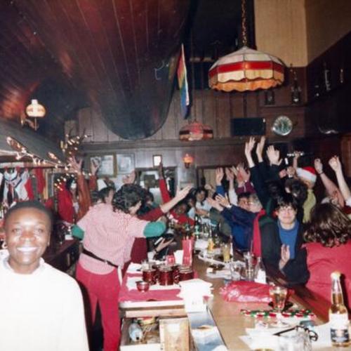 [Christmas at Maude's Bar in 1987]
