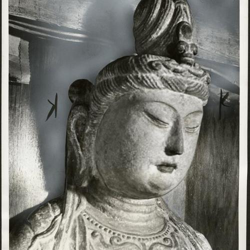 [Chinese wood sculpture of Quan-Yin from the Brundage Art Collection at the De Young Museum in Golden Gate Park]