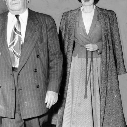 [Mrs. Betty Magruder Teixeira and U. S. Marshall, accused of attempting to silence a key witness in the Harry Bridges perjury-conspiracy trial]
