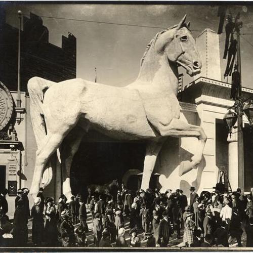 ["Captain the Horse" exhibit in The Zone at the Panama-Pacific International Exposition]