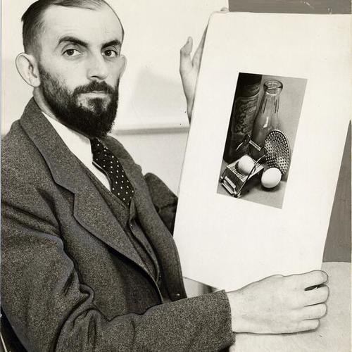 [Ansel Adams with photograph]