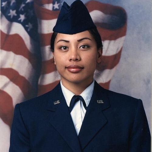 [Grandelle's portrait taken after graduation from U.S Airforce Reserves, Lackland Airforce base in San Antonio, Texas]