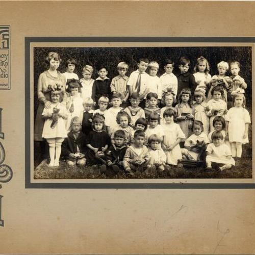 [First grade class photo at Lafayette Elementary School, 1921]