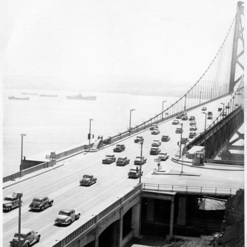 [Traffic on the San Francisco-Oakland Bay Bridge]