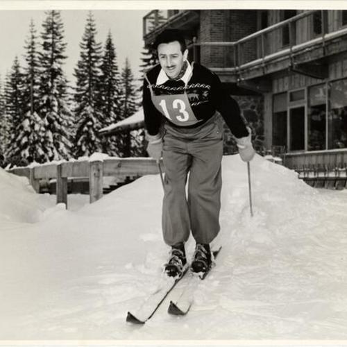 [Walt Disney skiing at Sugar Bowl Lodge]