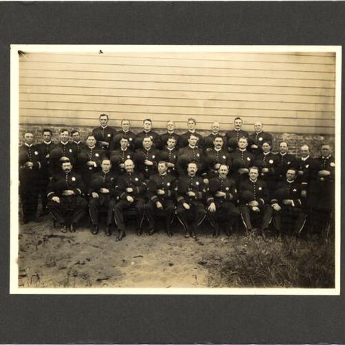 [Group photo of police officers at Bush Street Police Station]
