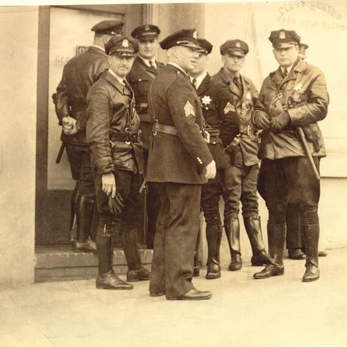 [Police officers on duty during strike of 1934]