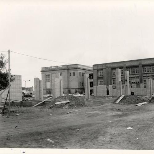 [Western Addition Branch Library under construction, looking South]