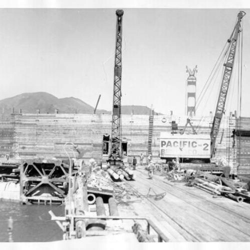 [Caisson used during construction of the Golden Gate Bridge]