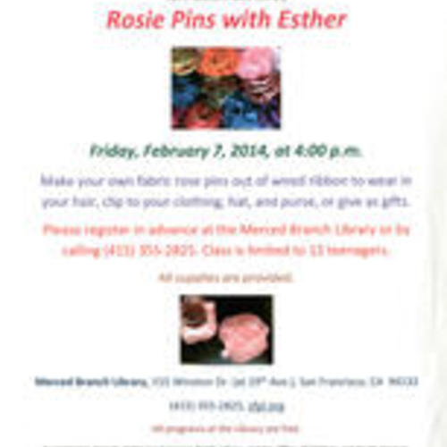 Rosie Pins with Esther flyer