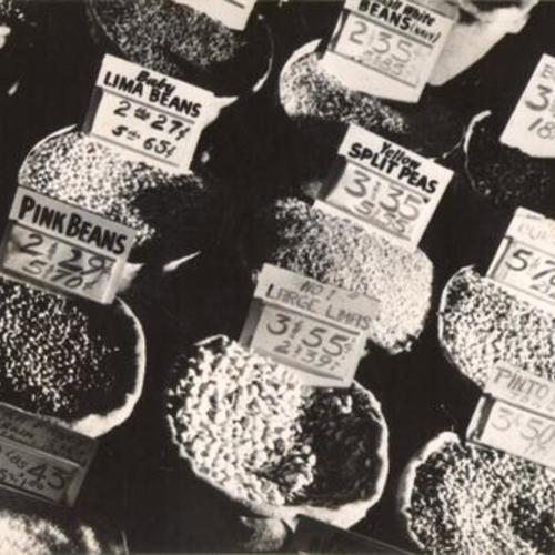 [Bulk foods on display at the Crystal Palace Market]
