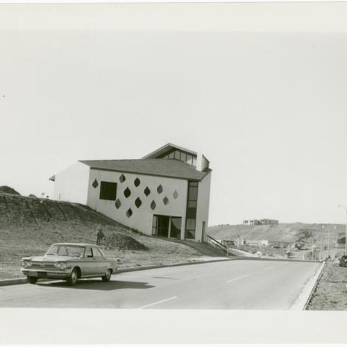 [Saint Aidan's Episcopal Church in Diamond Heights, surroundings at early stages of building]