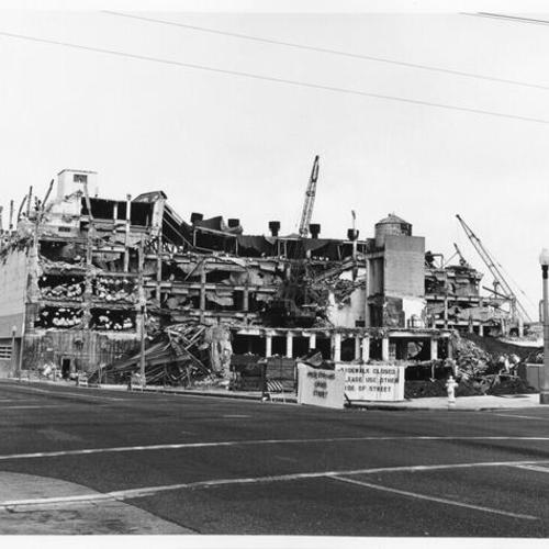 [Demolition of the Acme Brewery building]