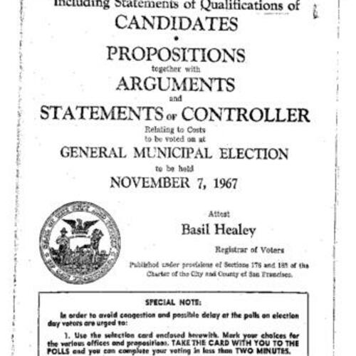 1967-11-07, San Francisco Voter Information Pamphlet