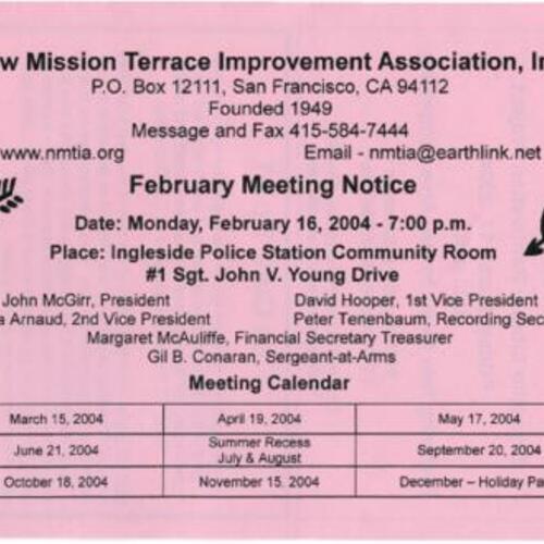 New Mission Terrace Improvement Association, Inc.