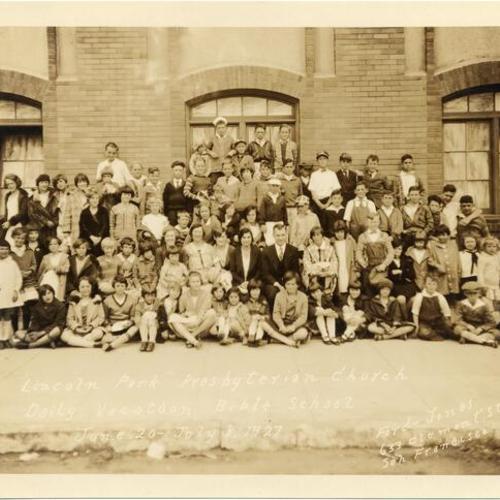 Lincoln Park Presbyterian Church, Daily Vacation Bible School, June 20-July 8,1927