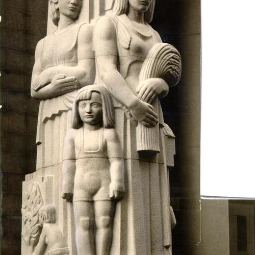 [Stock Exchange, sculpture of women]
