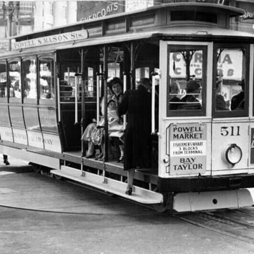 [Powell Street cable car at turn-around]