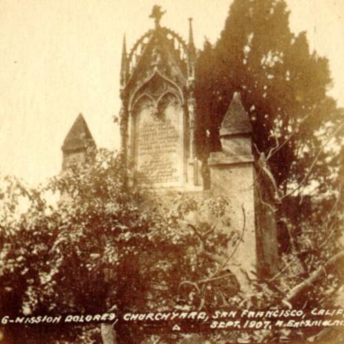 [Mission Dolores, Church yard, Sept. 1907]