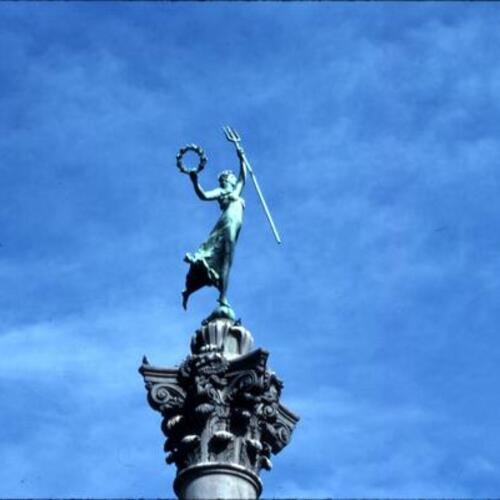 [Statue atop the Dewey monument at Union Square]
