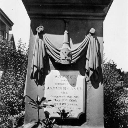 [Gravesite of James P. Casey in Mission Dolores Cemetery]