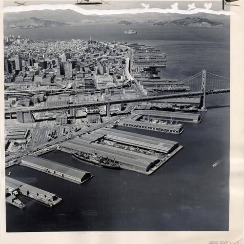 [Aerial view of the San Francisco waterfront]