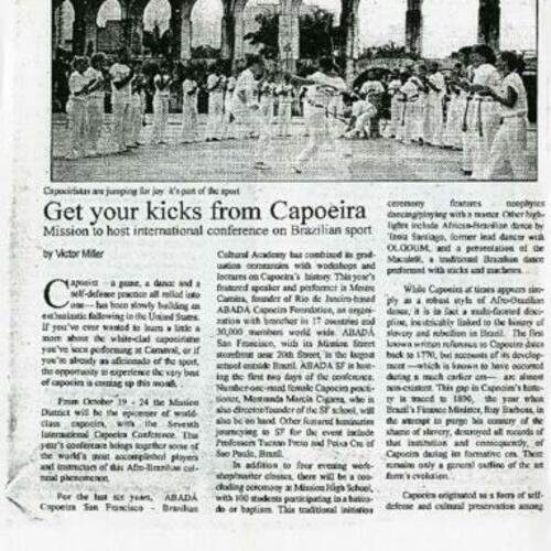Get your kicks from Capoeira, New Mission News, October 1998