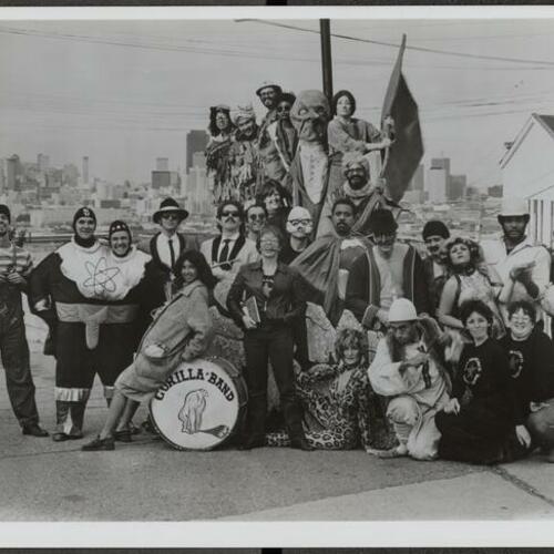 San Francisco Mime Troupe Gorilla Band 25th anniversary portrait, 1984