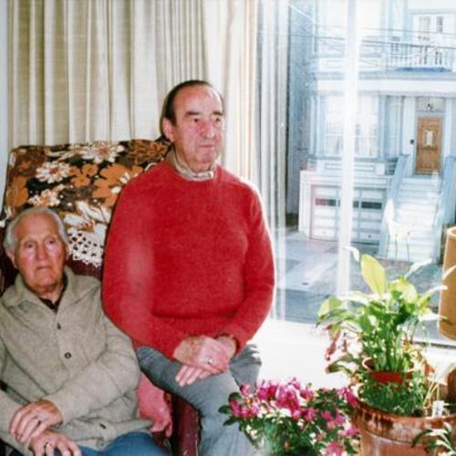 [Michel and Laurent at home in San Francisco in 1993]