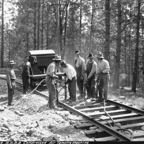 [Hetch Hetchy Railroad Compressed Air Tamping]